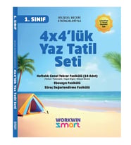 1. Sınıf 4x4'lük Tatil Tekrar Seti  12 Fasikül+Bilişsel Etkinlikler-2025 (Çok Renkli)