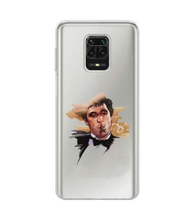 Redmi Note 9 Pro/Note 9S Uyumlu Tony Montana Scarface Desenli Şeffaf Telefon Kılıfı