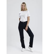 Özel Üretim Yüksek Bel Nataly36 Süper Koyu Indigo Denim Düz Kesim Sade Şık Kadın Jean Pantolon