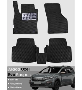 DACİA SANDERO STEPWAY (2020-2025) Uyumlu EVA Paspas Tam Set–Araca Özel,Su Geçirmez,Kolay Montaj