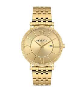 Versace VRSCVENCA0524 ErkekKadın Kol Saati (Altın)