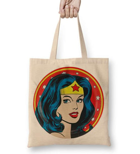 Wonder Woman Batman Superman Bez Çanta Uzun Saplı