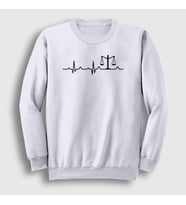 Presmono Unisex Beyaz Heartbeat Hediye Attorney Lawyer Avukat Sweatshirt 538273tt (Beyaz)