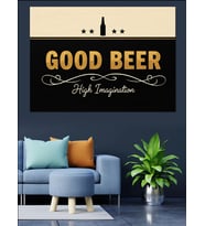 Good Beer Reklam Posteri Dekoratif Kanvas - Mdf Ahşap Tablo