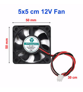 DC 12V FAN 5x5cm Kuluçka Fanı Soğutucu Peltier Cooler Pc Ekran Kartı 50x50mm