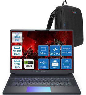 Dell Alienware 16 Area-51 AA16250 Ultra 9 275HX Ddr5 96GB 2tb SSD 16GB/RTX5080 175W 16INÇ Wqxga 240Hz 500NITS 3ms WINDOWS11HOME Gaming Laptop AA1625080H45+ZETTAÇANTA