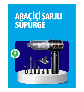 Mey İthalat® HEPA Filtreli Sessiz Çalışan Kablosuz Şarjlı Mini Süpürge
