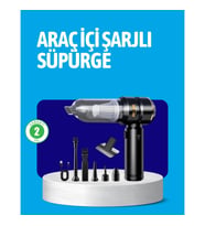 Mey İthalat® HEPA Filtreli Sessiz Çalışan Kablosuz Şarjlı Mini Süpürge