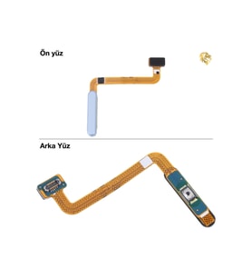 Uyumlu Galaxy M53 Orijinal Parmak İzi Filmi Buz Mavisi Parmak izi film kablosu parmak izi sensörü filmi home tuşu film kablosu touch id film kablosu p