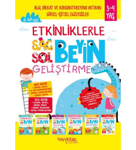 Etkinliklerle Sağ Beyin Sol Beyin Geliştirme (3-4 Yaş), 6’lı Set