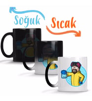 Heisenberg Walter White Breaking Bad Funny Sihirli Kupa Bardak Porselen