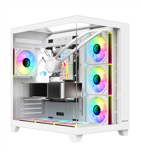 GAMEPOWER WARCRY TOPGLASS 750W 4xARGB ATX BEYAZ GAMING KASA