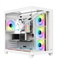 GAMEPOWER WARCRY TOPGLASS 750W 4xARGB ATX BEYAZ GAMING KASA