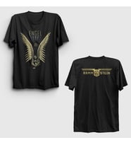 Presmono Unisex Siyah Engel Metal Rammstein Sırt Baskılı T-Shirt 521491tt