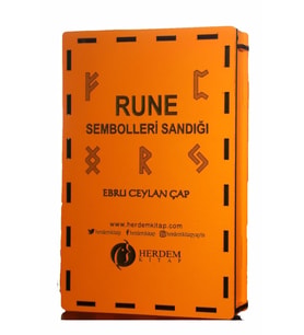 Rune Sembolleri Sandığı Ahşap Kutulu & Ebru Ceylan Çap