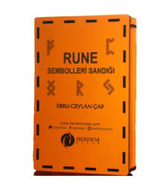 Rune Sembolleri Sandığı Ahşap Kutulu & Ebru Ceylan Çap