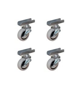 Furç Uzun-Sunta Bilyalı Teker (Frenli) - 20x50 - Gri - 18MM HKS185 - 4 Adet