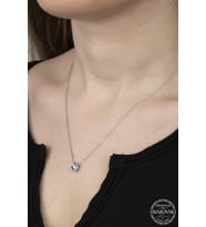 Swarovski Crystal Kadın Pırlanta Montür Rose Gümüş Kolye