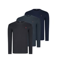 ÜÇLÜ SET T8588 DEWBERRY YUVARLAK YAKA ERKEK SWEATSHIRT-SİYAH-ANTRASİT-LACİVERT
