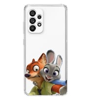Samsung Galaxy A33 Uyumlu Zootropolis Judy & Nick Tasarımlı Şeffaf Telefon Kılıfı