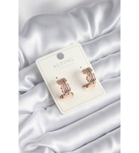 Xuping Model Zirkon Taşlı Halka Kadın Küpe - TJ-BKP8322