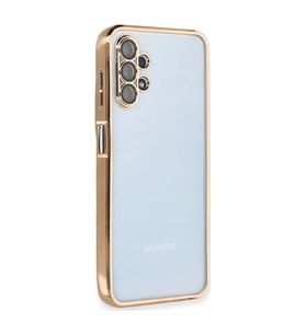 Samsung Galaxy A13 4g Kılıf Razer Lensli Silikon - Gold