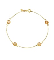 Barika Jewelry Kadın 14 Ayar Altın Taşlı Bileklik
