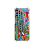PrintiFy Samsung Galaxy S20 Plus ile Uyumlu Düşlerin Dansı Serisi Folklorik Bahçe Tasarımlı Uv Baskılı Köşe Korumalı Antişok Kılıf