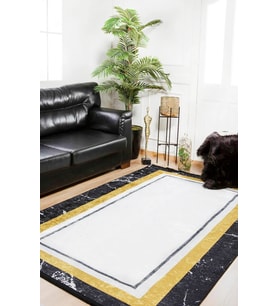 Dijital Kaymaz Yıkanabilir Beyaz Modern Salon Halısı Mutfak Halısı Koridor Halısı Yolluk HLN826