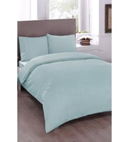 Çift Kişilik Ranforce Nevresim Takımı-Basic Mint (Mavi)