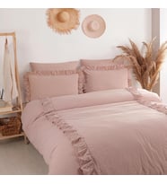 İyi Geceler İstanbul Romantica Brodeli Çift Kişilik Rose Renkli Nevresim Takımı