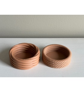Dekoratif Organizer Kase  3D Baskı Halat Desenli Tepsi