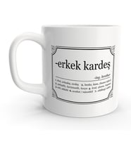 Erkek Kardeş Sözlük Tanımı Tasarımlı Kupa Bardak