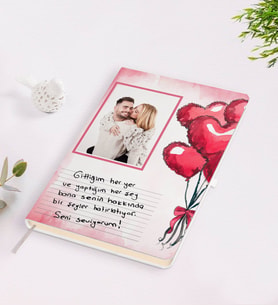 BK Gift Kişiye Özel Kendi El Yazın Mesajlı Fotoğraflı Hediye Beyaz Defter-3