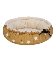 Pet Comfort Sunflower Kedi ve Köpek Yatağı Çift Taraflı Sarı Star/Peluş 60cm