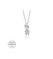 Kristal Taşlı Gümüş Çocuk Kadın Kolye CSR2180789