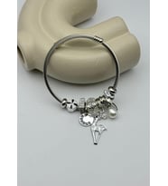 Çelik Silver Taşlı Beyaz Geyik Charmlı Pandora Bileklik - 26blk63