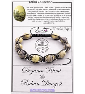 Sertifikalı AAA+ Kalite Doğal Porselen Jasper Taşı Bilekleklik - Doğanın Ritmi Ruhun Dengesi (Beyaz)