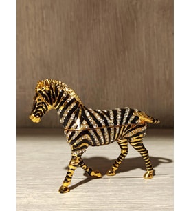 Swarovski Taşlı Zebra Mücevherlik / Dekoratif Biblo (Beyaz)