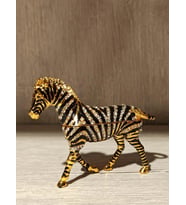 Swarovski Taşlı Zebra Mücevherlik / Dekoratif Biblo (Beyaz)