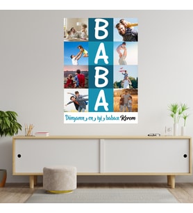 Dünyanın En İyi Babası 8 Fotoğraflı Ahşap Tablo