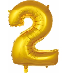 Pazariz  Balon 2 Rakam 76 cm Gold Folyo Balon 34 Inc