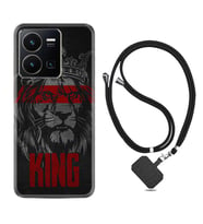 Vivo Y22 Kılıf Resimli Boyun Askılı İpli Desenli Silikon Series King 1894