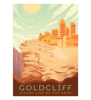 Goldcliff Seyahat Poster Tablo Ahşap Poster Dekoratif