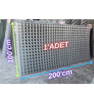 Hasır Tel-( 5.5 x 5.5 Göz Aralıklı - 3.5'mm ) ( 100 x 200 Ebatında )-( 1 ADET ) (Gri)