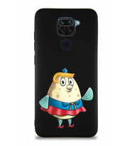 Xiaomi Redmi Note 9 Soft Premier Kapak Bayan Puff Tasarımlı Silikon Kılıf - Siyah (Şeffaf)