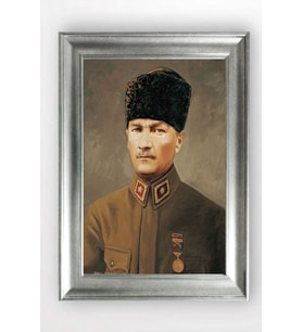 Gümüş Çerçeveli Atatürk Tablo a480