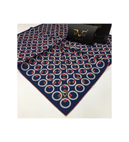 Geometrik Desen Black Seri Twill Eşarp Eşarp Askısı ile Birlikte 90x90 cm LACİVE