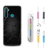 Realme 5i 5 Pro 6i 7 Pro 8 Kılıf Kablo Koruma Spiral Silikon Dikenli Tel 1779