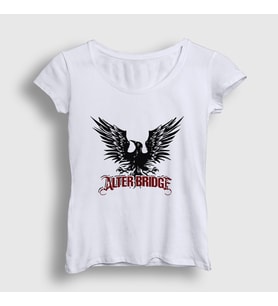 Presmono Kadın Beyaz Logo Alter Bridge T-Shirt 438659tt (Beyaz)